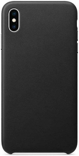 Hurtel Eco Leather Back Cover Synthetic Leather Black (iPhone 12 mini)