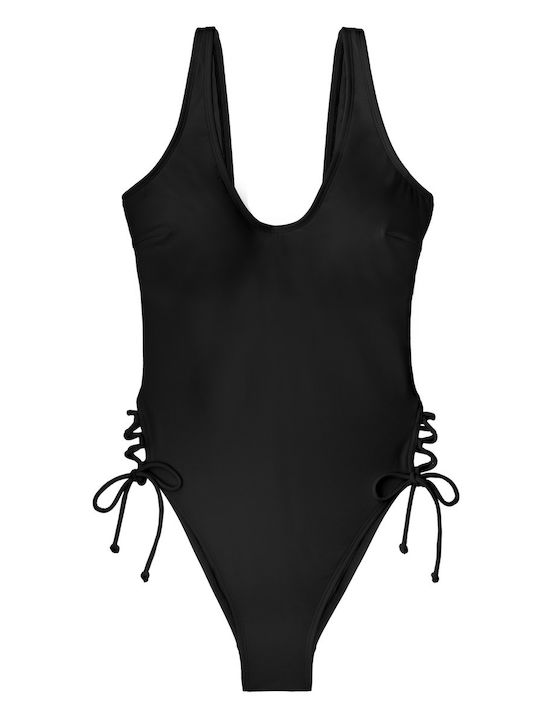 One Piece Swimsuit with Removable Padding Black