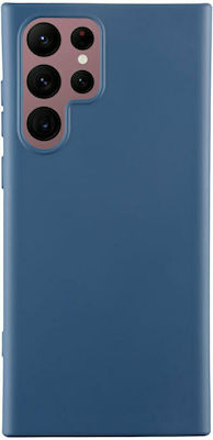 Idol 1991 Velvet Silicone Back Cover Blue (Galaxy S22 Ultra 5G)