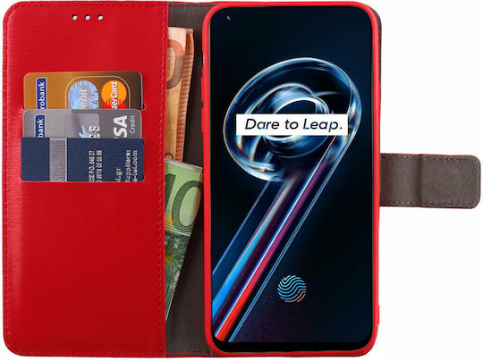 Volte-Tel Allure Magnet Brieftasche Synthetisches Leder Rot (Realme 9 5G / 9 Pro)