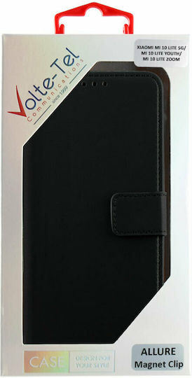 Volte-Tel Allure Magnet Wallet Piele artificială Negru (Xiaomi Mi 10 Lite)