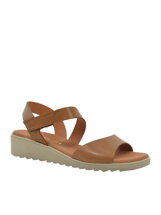 Anatomic Women's Leather Ankle Strap Platforms Tabac Brown