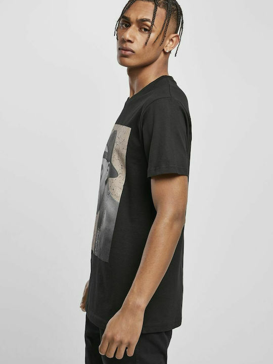 Cracked Backround T-shirt Μαύρο