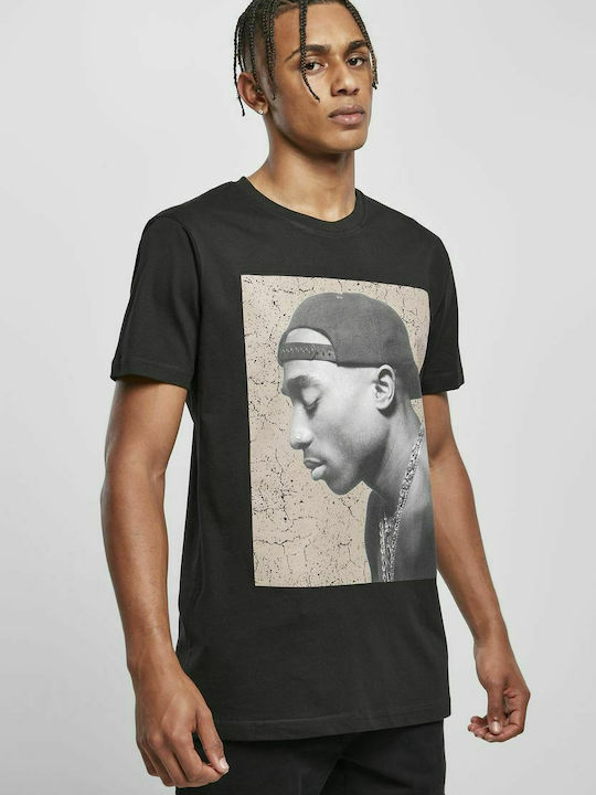 Mister Tee Tupac Cracked Backround T-shirt σε Μαύρο χρώμα