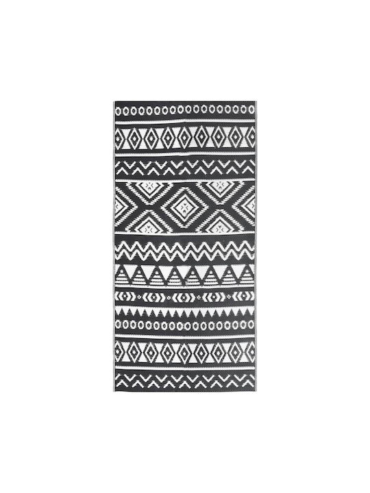 vidaXL Rug Outdoor Rectangular Black