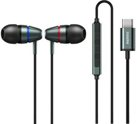 Remax RM-660i În ureche Handsfree cu două căști cu mufă USB-C Negru