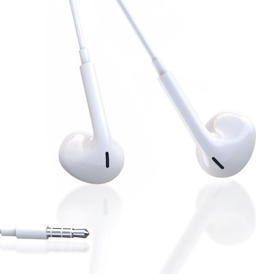 XO EP48 Earbuds Handsfree με Βύσμα 3.5mm Λευκό