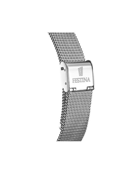 Festina Watch Battery with Silver Metal Bracelet