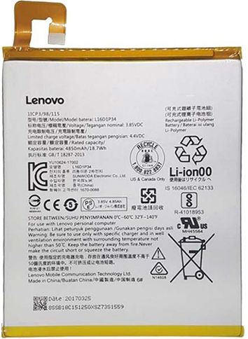 Kompatibler Akku 4850mAh für Lenovo Tab4