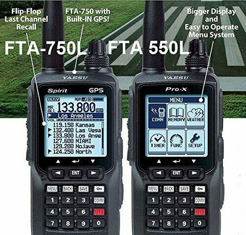 Yaesu FTA-750L Airband VHF 5W с Монохромен Екран В Черен Цвят