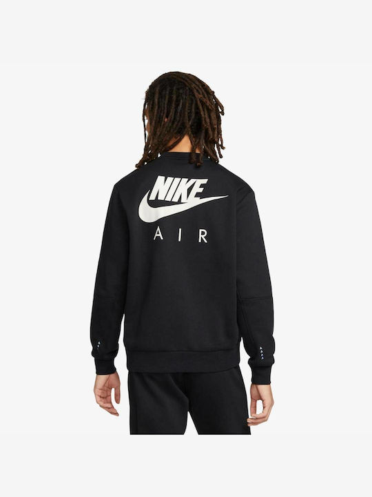 Nike Air Brushed Back Herren Sweatshirt Schwarz