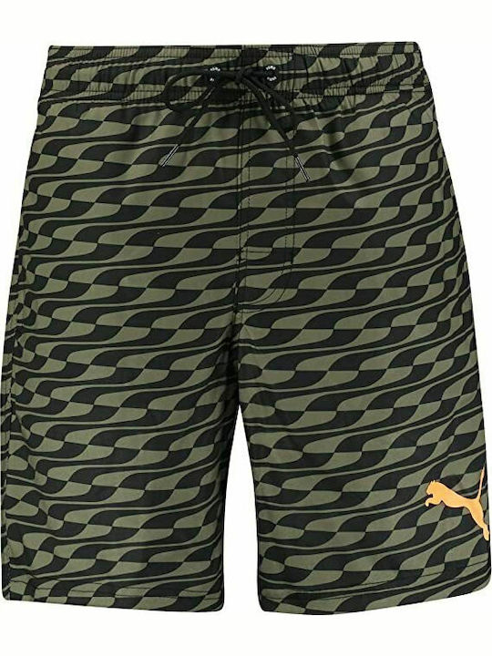 Men's Swimwear Bermuda Green with Patterns