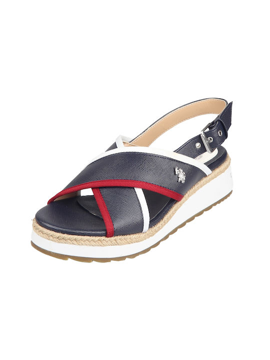 Kate 004 Women's Fabric Platform Shoes Navy Blue KATE004W-2Y1-BLU