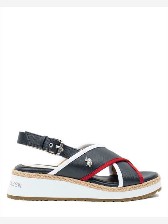 Kate 004 Women's Fabric Platform Shoes Navy Blue KATE004W-2Y1-BLU