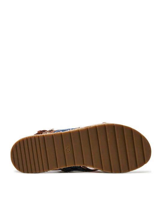 Kate Women's Fabric Platform Espadrilles Navy Blue
