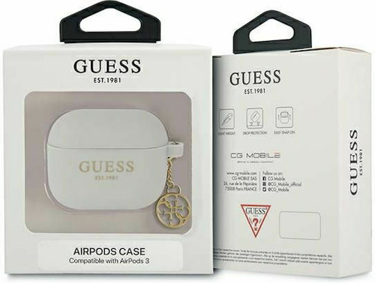 Guess Charm Husă în culoarea Gri pentru Apple AirPods 3