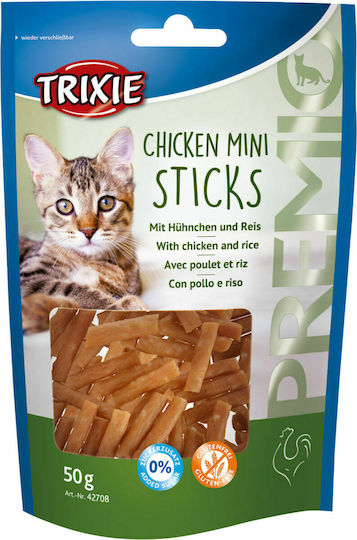 Trixie Chicken Mini Sticks Treats in Stick with Chicken Chicken/Rice for Adult Cats 50gr 42708
