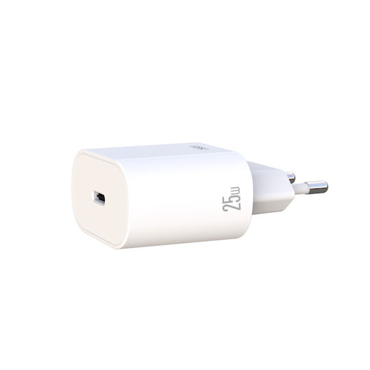 XO Φορτιστής με Θύρα USB-C και Καλώδιο USB-C - Lightning Power Delivery Λευκός (L91)
