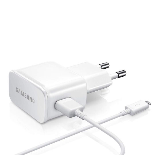 Samsung Ladegerät mit USB-A Anschluss und USB-C Anschluss und Kabel Micro-USB Weißs (ETA-U90EWE + ECB-DU4EWE)