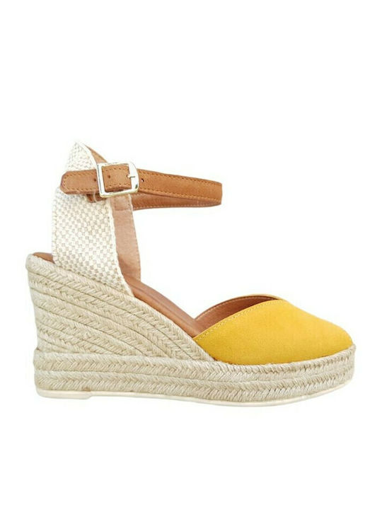 Damenplattformen im Espadrilles-Stil Gelb
