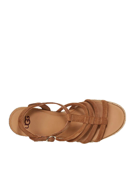 Cressida 1119952 Women's Suede Platform Shoes Tabac Brown 1119952-CTSD