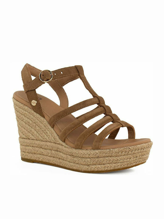 Cressida 1119952 Women's Suede Platform Shoes Tabac Brown 1119952-CTSD