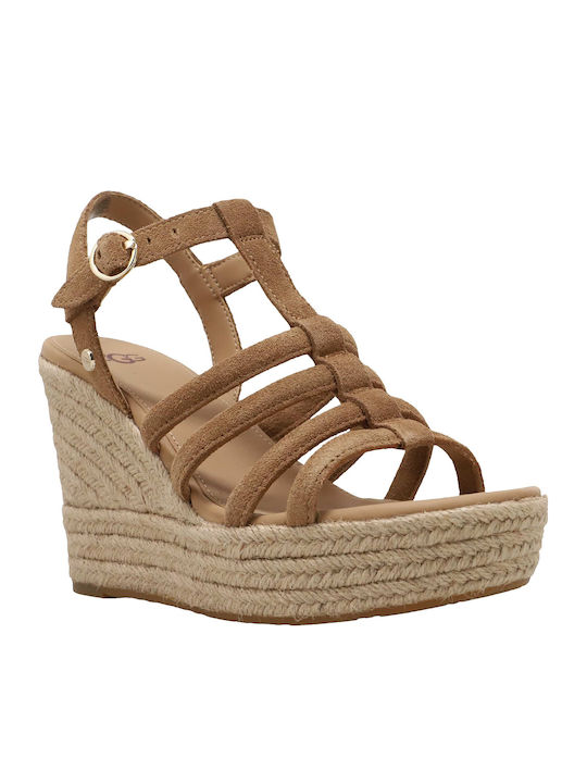 Cressida 1119952 Women's Suede Platform Shoes Tabac Brown 1119952-CTSD