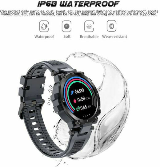 Senbono D13 Smartwatch mit Pulsmesser (Schwarz)