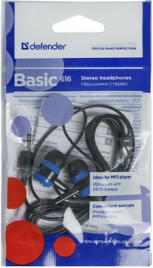 Defender Ακουστικά Ψείρες In Ear Basic 616 Μαύρα