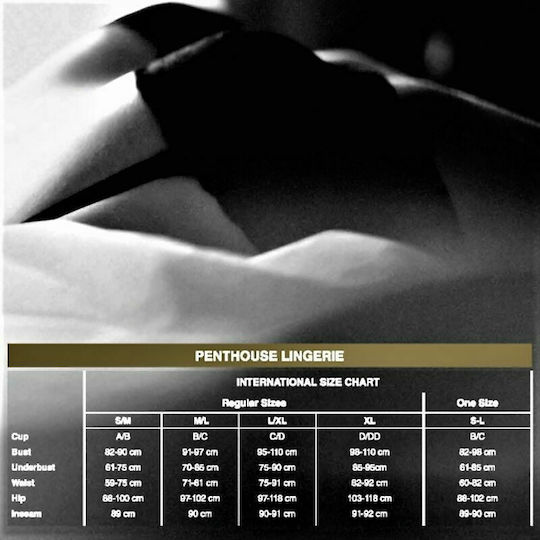 Penthouse Open Secret Thong Μαύρο