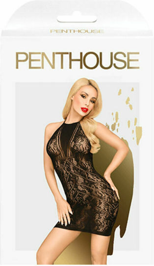 Penthouse Cautious Cat Dress Sexy Φόρεμα Black