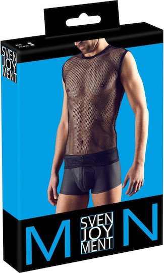 Svenjoyment Underwear Mesh Shirt Sexy Ανδρικό Top Black