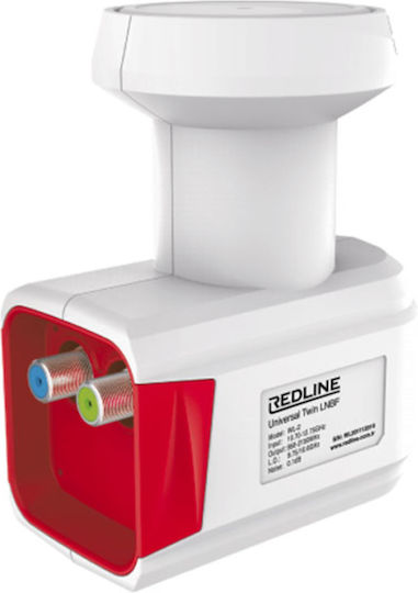 Redline Twin LNB Twin (2 Εξόδων) με Χαμηλό Όριο Θορύβου 0.1dB