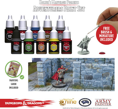 The Army Painter Nolzur's Marvelous Pigments Adventurers Paint Set Model Making Paint Set 18ml 10pcs 75001