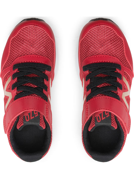 570 Kids Sneakers with Scratch Red