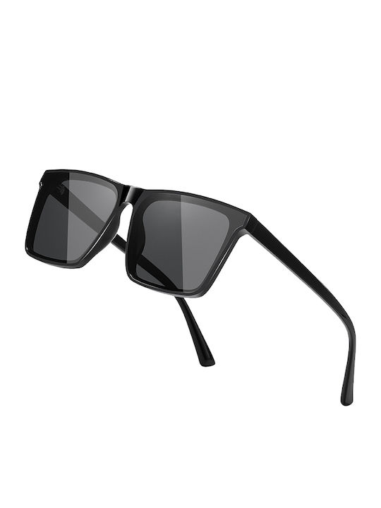 Moscow Mule Men's Sunglasses with Black Plastic Frame and Black Polarized Lens MM/7504/1