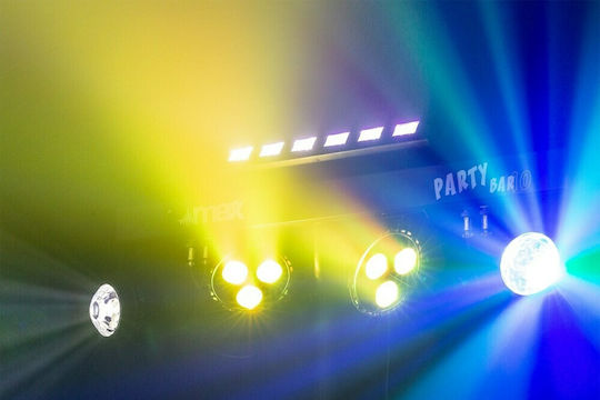 Max Audio Lumina în mișcare LED PAR DMX Partybar10 2x Jellymoon + 2x UV / Strobe RGBW