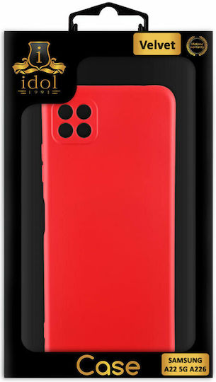 Idol 1991 Velvet Back Cover Σιλικόνης Κόκκινο (Galaxy A22 5G)