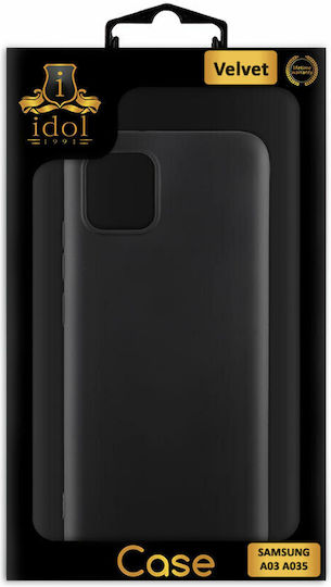Idol 1991 Velvet Задна корица Силикон Черен (Galaxy A03)