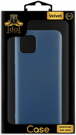 Idol 1991 Velvet Задна корица Силикон Син (Galaxy A03)