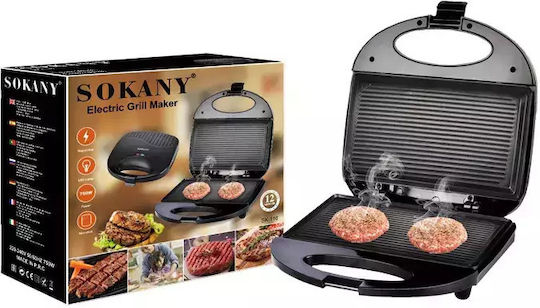 Sokany Τοστιέρα για 2 Τοστ 750W Μαύρη