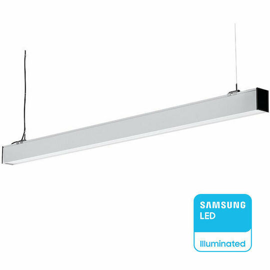 V-TAC LED Комерсиално Линейно Осветление Светило Таван 40W Неутрално бяло IP20 с Регулируема Интензивност Ш120xД5xВ6.5см.