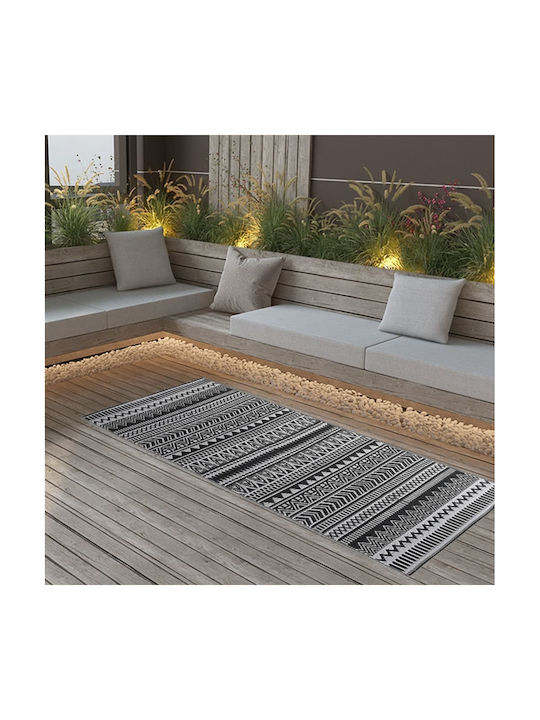 vidaXL Rug Outdoor Rectangular Black