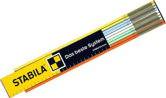 Stabila 0001941 Wooden Folding Ruler 2m