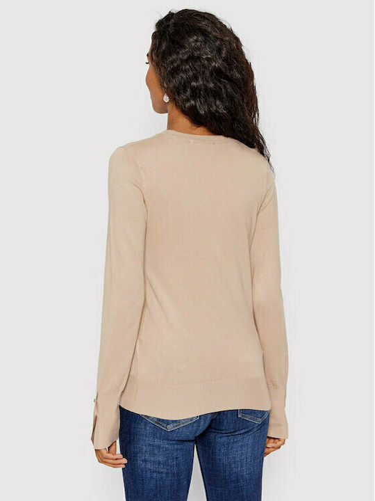 Guess Damen Langarm Pullover Beige