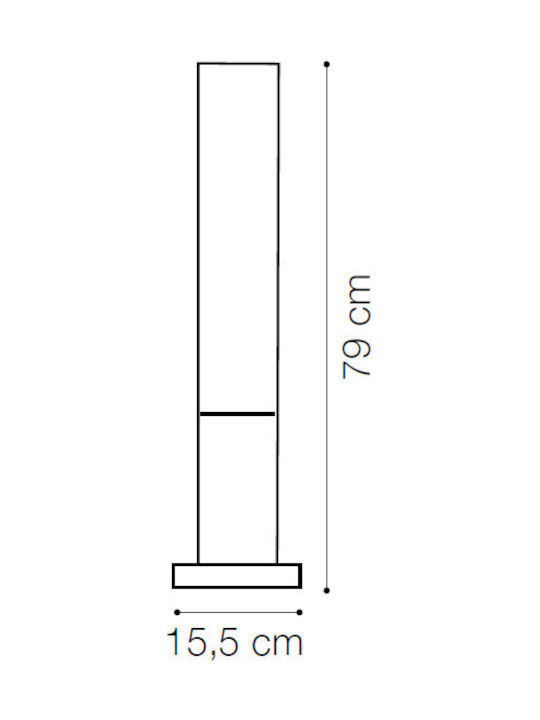 Ideal Lux Edo Outdoor PT1 Square Outdoor Floor Lamp Small Post 15W IP44 for GX53 Light Bulb Base White