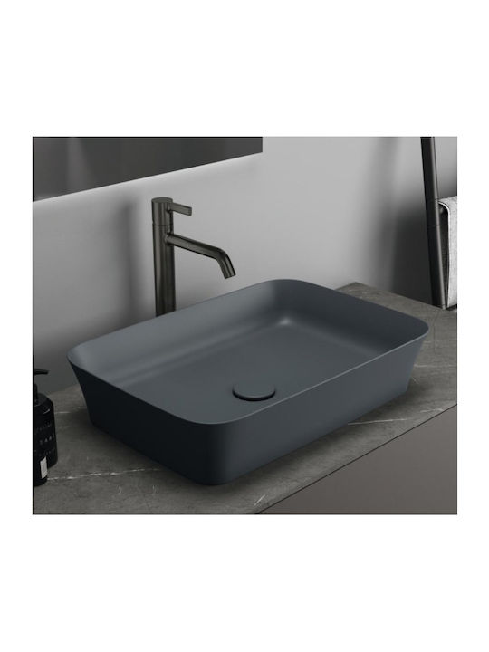 Ideal Standard Ipalyss Vessel Sink Porcelain 55x38x12.5cm Slate Grey