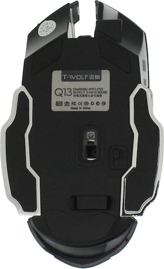 T-Wolf Q13 Ασύρματο RGB Gaming Ποντίκι Μαύρο