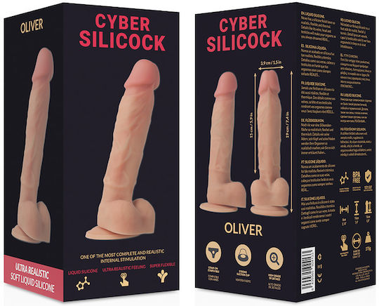 Cyber Silicock Harnașament cu Dildo 19cm în Culoare Flesh