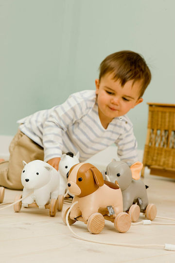 Baby to Love Pull-Along Toy Pull Along Elephant made of Fabric for 12++ Months